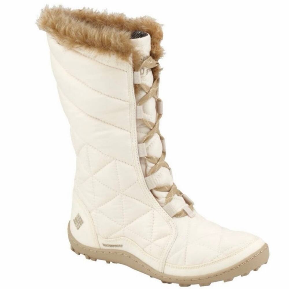 Columbia 200 Grams Powder Summit Ivory Quilted Winter
Snow Boots Women's 8